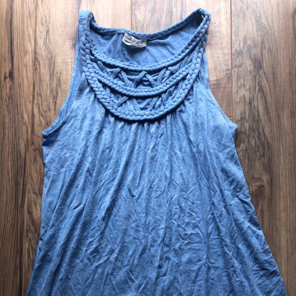Women’s blue sleeveless top